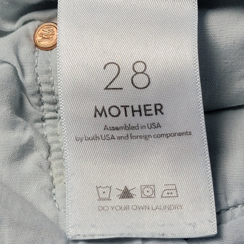 Mother The Rambler Ankle Jeans Women's 28 Bucket List Light Wash Button Fly USA - Picture 3 of 13